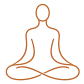 Icon representing inward, reflective movement